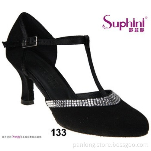 Suphini Ballroom Latin Dance Shoes Women Satin Ballroom Shoes